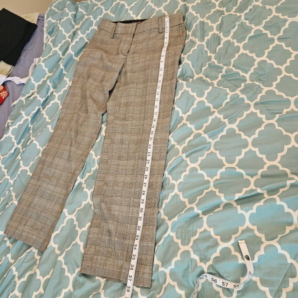 Liz Claiborne Sloan Gray Plaid Career Pants Women’s Size 6R Straight Leg - Picture 7 of 10
